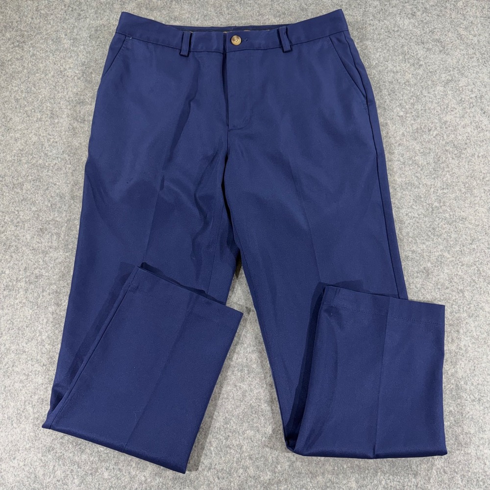 Vineyard Vines Links Pant Mens 33x30 Navy Blue Golf Performance Trousers